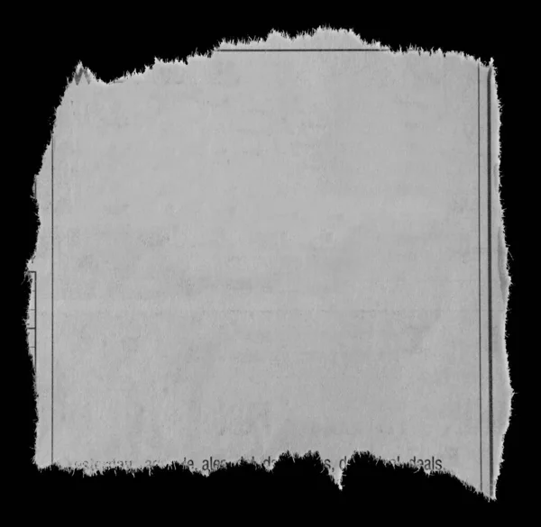 Kawałek Podartego Papieru Czarno — Zdjęcie stockowe