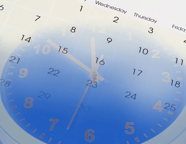 Relógio Face Calendário Composto — Fotografia de Stock