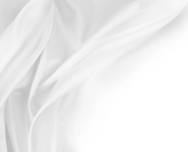 Rippled Witte Zijde Stof Textuur Achtergrond Kopieerspaak — Stockfoto
