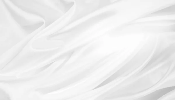 Rippled White Silk Fabric Texture Background — Stock Photo, Image