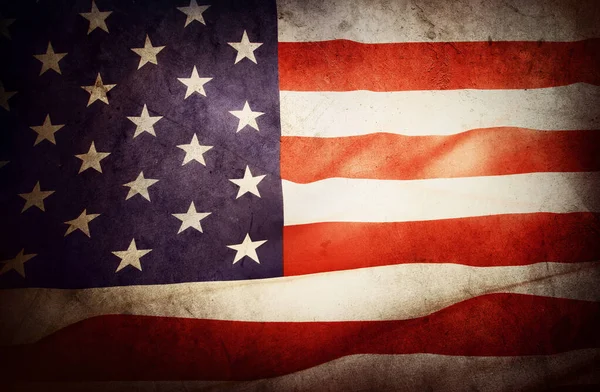 Close Grunge American Flag — Stock Photo, Image