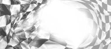 Damalı siyah beyaz yarış bayrağı