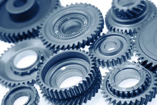 Metal Cog Wheel Gears Bonding Together — Foto Stock
