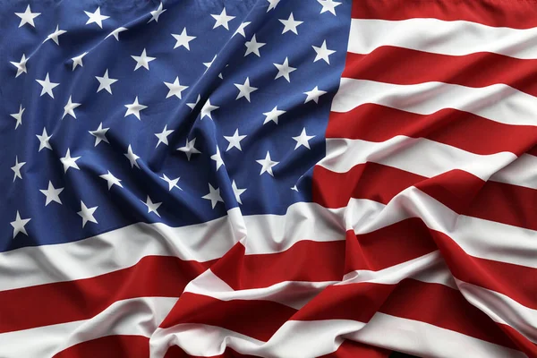 Nærbillede Kruset Amerikansk Flag - Stock-foto
