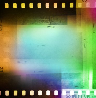Renkli film negatif çerçeve arka planı