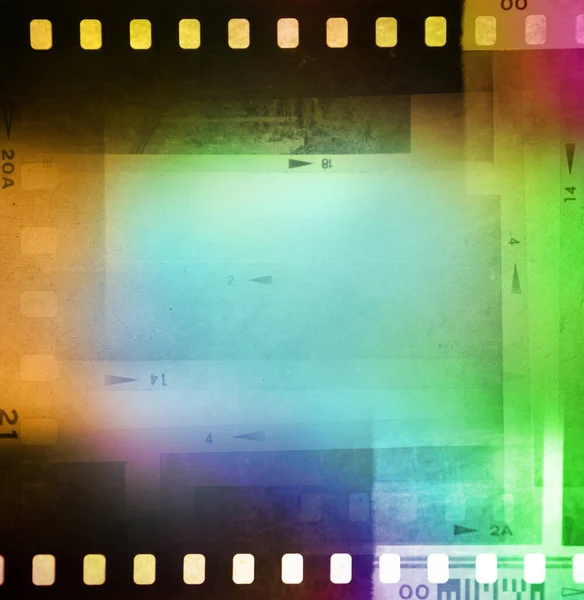 Kleurrijke Film Negatieve Frames Achtergrond — Stockfoto