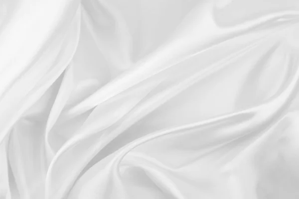 Rippled Tessuto Seta Bianco Tessuto Backgroun — Foto Stock