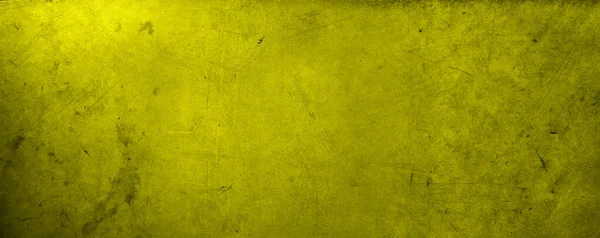 Amarelo Texturizado Parede Concreto Fundo Largo — Fotografia de Stock