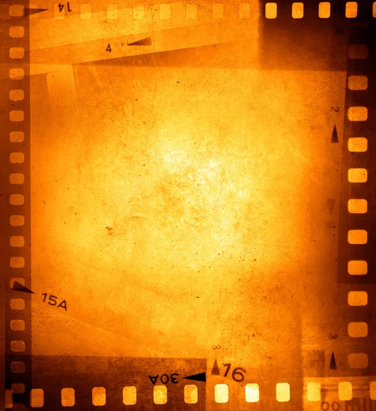 Filmnegativa Ramar Orange Bakgrund — Stockfoto