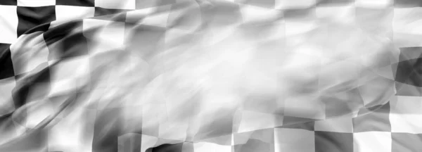 Checkered Black White Racing Flag — Stock Photo, Image