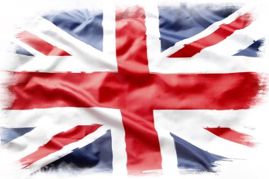 düz arka plan Union jack bayrağı