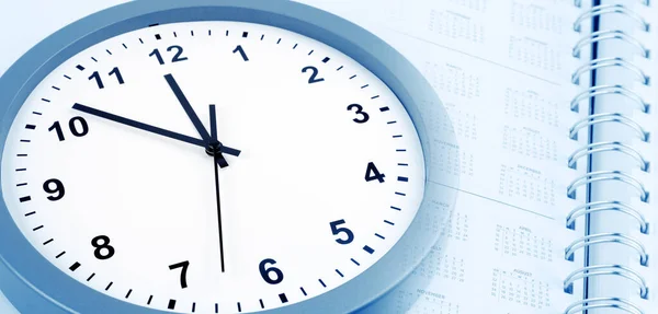 Relógio Cara Calendário Diário Composto — Fotografia de Stock