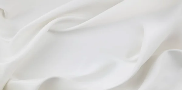 Rippled Biały Jedwab Tkaniny Tekstury Tła — Zdjęcie stockowe