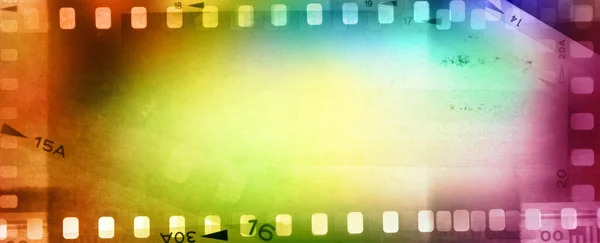 Kolorowe Filmy Negatywne Ramki Tło — Zdjęcie stockowe