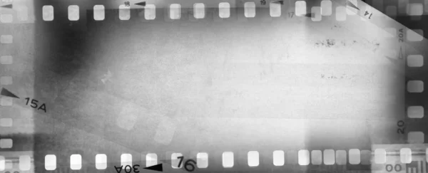Film Negative Frames Grey Background Copy Space — Stock Photo, Image