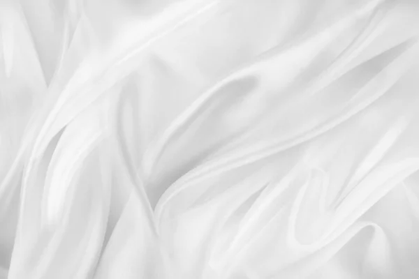 Rippled Tessuto Seta Bianco Tessuto Backgroun — Foto Stock