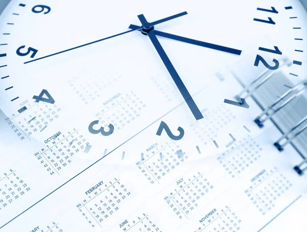 Clock Face Calendar Diary Composite — ストック写真