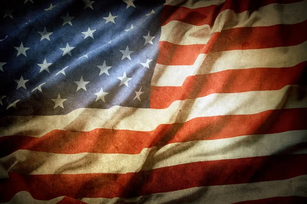 Primer Plano Bandera Americana Grunge —  Fotos de Stock