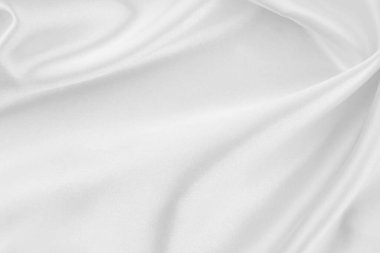 Dalgalı beyaz ipek kumaş dokusu.