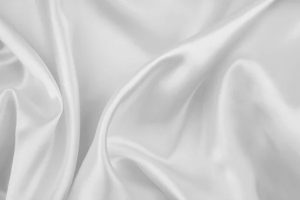 Dalgalı Beyaz Ipek Kumaş Dokusu — Stok fotoğraf