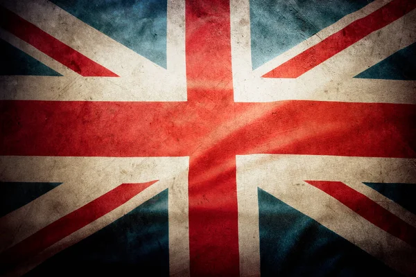 Closeup Grunge Union Jack British Flag — Stock fotografie