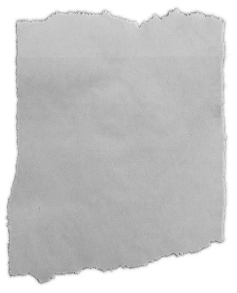 Jeden Kus Roztrhaného Papíru Bílém — Stock fotografie