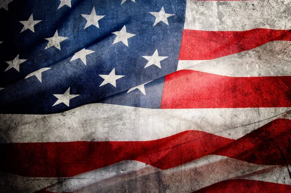 Grunge Amerikan Bayrağına Yakın Plan — Stok fotoğraf