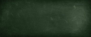 Yeşil karatahta arkaplanındaki tebeşir temizlendi