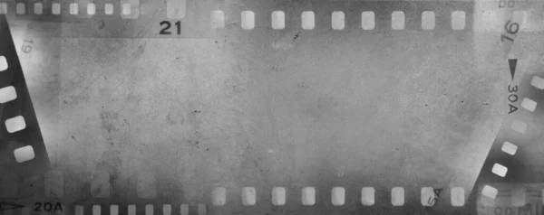 Filmnegativ Rahmt Grauen Hintergrund Ein Kopierraum — Stockfoto