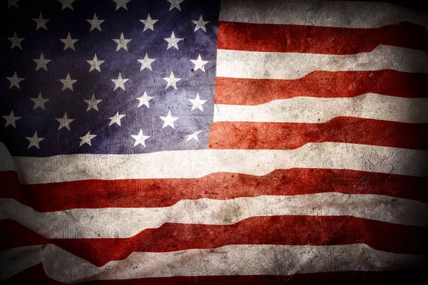 Крупный План Гранж Американского Флага — стоковое фото
