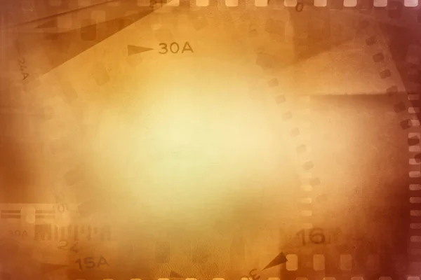 Film Negative Frames Orange Background — Stock Photo, Image