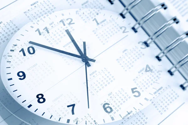 Relógio Cara Calendário Diário Composto — Fotografia de Stock
