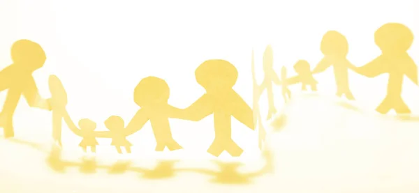 Family paper chain cutout holding hands