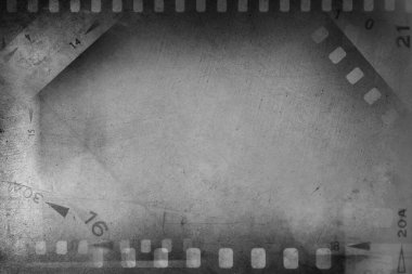Film negatifleri gri arka grubunu çerçeveler