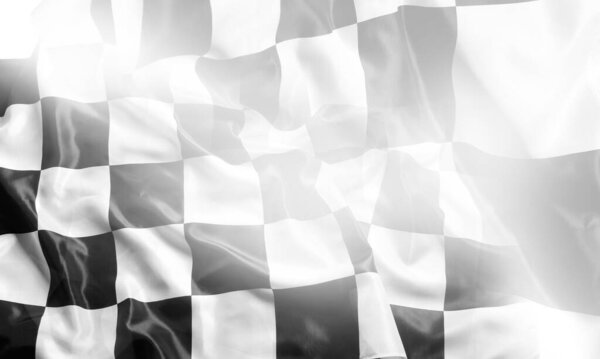 Чёрно-белый флаг в клетке 