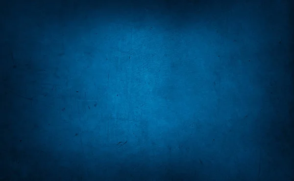 Niebieska Teksturowana Betonowa Ściana Tła Ciemne Krawędzie — Zdjęcie stockowe