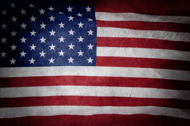 Grunge Amerikan bayrağına yakın plan
