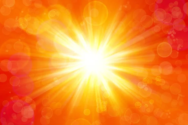Bright Yellow Orange Sunny Rays Background — Stock Photo, Image