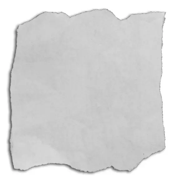 Piece Torn Paper Isolated Plain Background — Stock Photo, Image