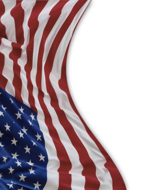 Sade arkaplanda Amerikan bayrağına yakın çekim
