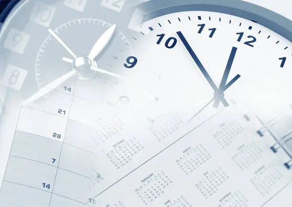 Zegary Kalendarze Kompozytowe Czasowe — Zdjęcie stockowe