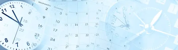 Clocks and calendars blue time composite time management