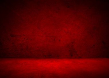 Koyu kırmızı desenli beton zemin ve duvar arkaplanı