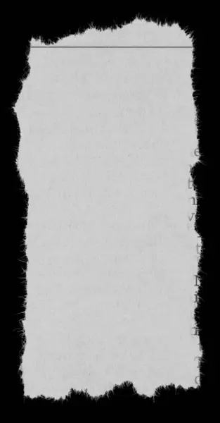 Vertical Piece Torn Paper Black — Stock Photo, Image