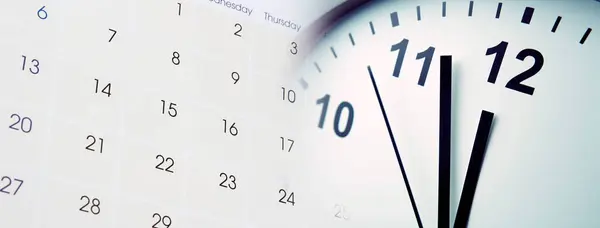Cara Del Reloj Calendario Compuesto — Foto de Stock
