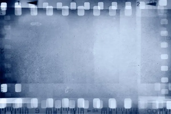 Film negatives frames blue backgroun