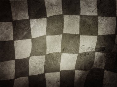 Grungy damalı bayrak yarışı beyaz 