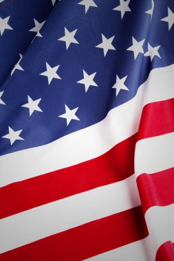 Dalgalanan Amerikan bayrağının yakın çekimi