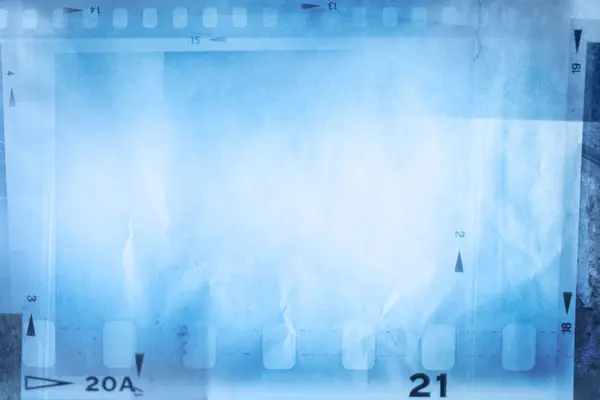 Filmnegative Rahmen Blauen Hintergrund Ein Stockfoto