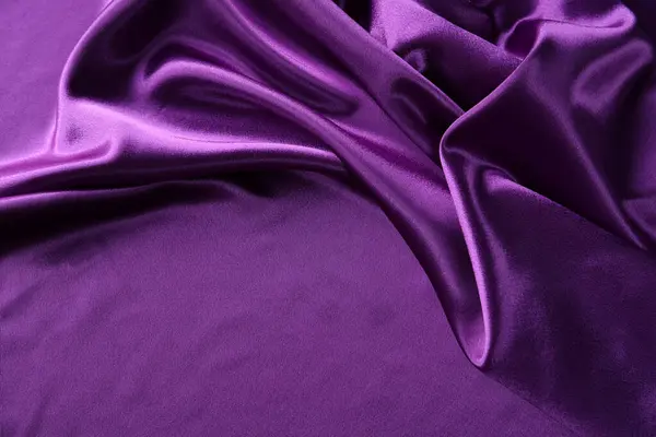 Ondulations Tissu Soie Violet Photo De Stock